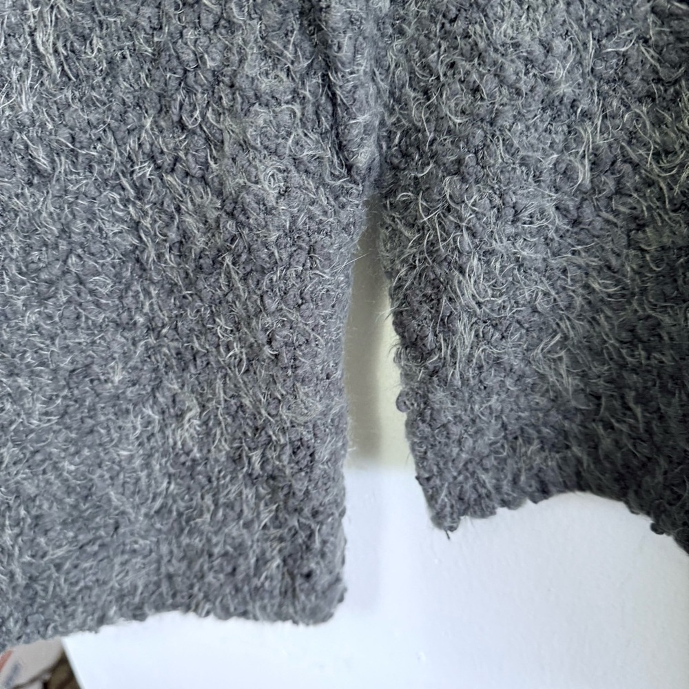 POL Anthropologie Gray Eyelash Knit Long Duster Cardigan Size M - Picture 6 of 7